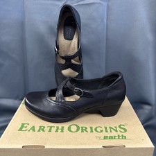 Earth Origins - Regina Shoes -Women's Black Leather -Comfort - Mary Jane Sz 8.5