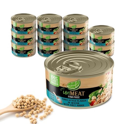 unMEAT Tuna Style Flakes in Water Plant Based Meat (6.3 oz) 3, 6 or 12 Pack