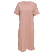 A New Day Womens Short Sleeve Midi T-Shirt Dress Light Pink, Size Medium
