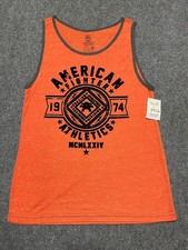 American Fighter Men's XL Chestnut Hill Tank Top Orange Athletics MMA Gym Shirt