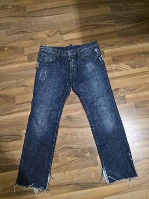 Dsquared2 Herren Designer Ripped Jeans Gr. 50 Blau