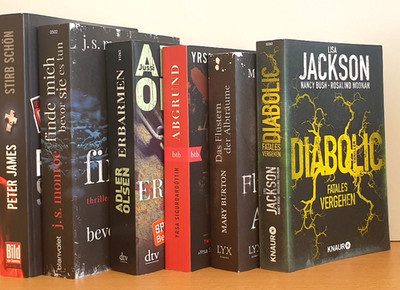 BUCHPAKET+KRIMI+THRILLER+6 BÜCHER+LISA JACKSON+ADLER OLSEN+TB+BUNDLE