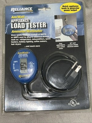 Reliance Appliance Load Tester Am/Watt Ammeter/Wattmeter THP103 New Sealed