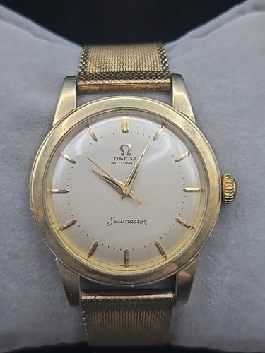 Omega Seamaster 14k Gold Filled 34mm Champagne Dial Mens Watch 10067 Cal 354