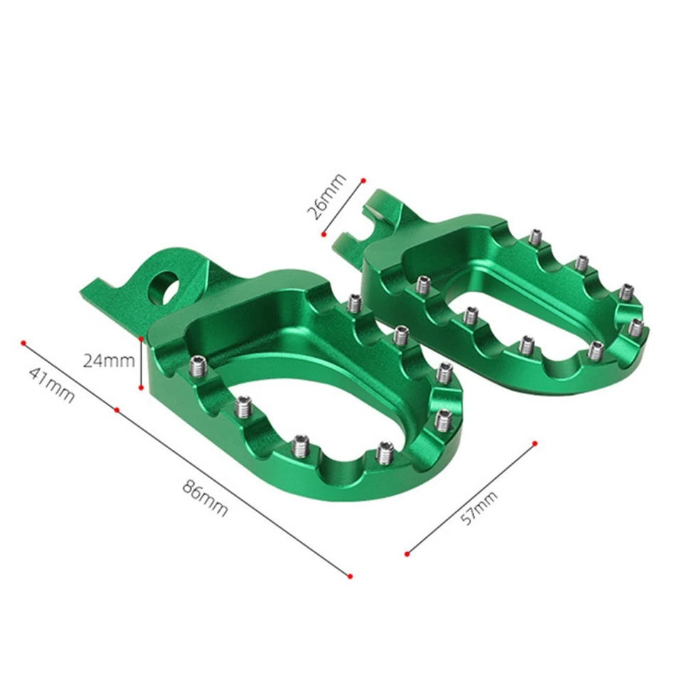 For Kawasaki KX65 KX80 KX85 KX100 KX125 KX250 KX500 Footrest Foot Pegs Pedal Set Foto 2 de 4