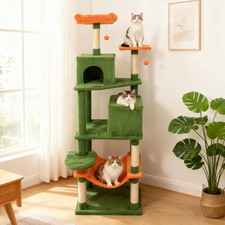 75" Tall Modern Cat Tree, Multi-Level Cat Tower with Large Condos, Sisal Scratch