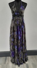 VINTAGE RARE FIRETRAP BELLAMY SIZE MEDIUM 12-14 PURPLE/GREY MAXI DRESS