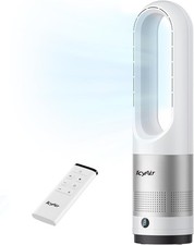 IcyAir Ventilatore a Torre Senza Pale 55cm Silenzioso Telecomando 8 Velocità 90°