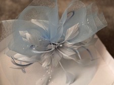 Corn Flower Blue fascinator Hat 9324. Made By Faiksworth Ltd