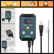 Digital Cooling Thermostat Controller for Attic  Exhaust Fans, Temp Range 40-10