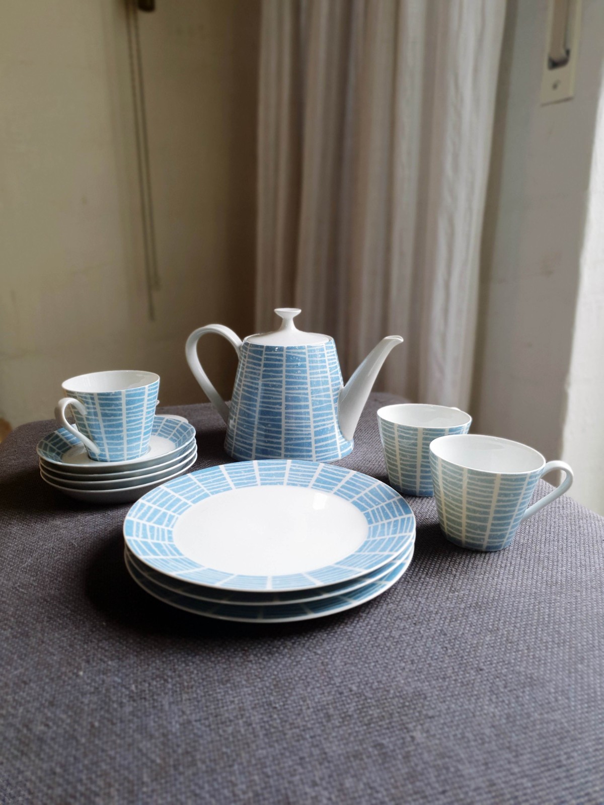 Schönwald Geschirr Teeservice Teekanne 50er Heinrich Löffelhardt Kuchenteller