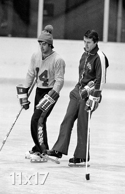 HERB BROOKS & JIM CRAIG 11x17 Hockey Photo 1980 Miracle on Ice Lake Placid H3