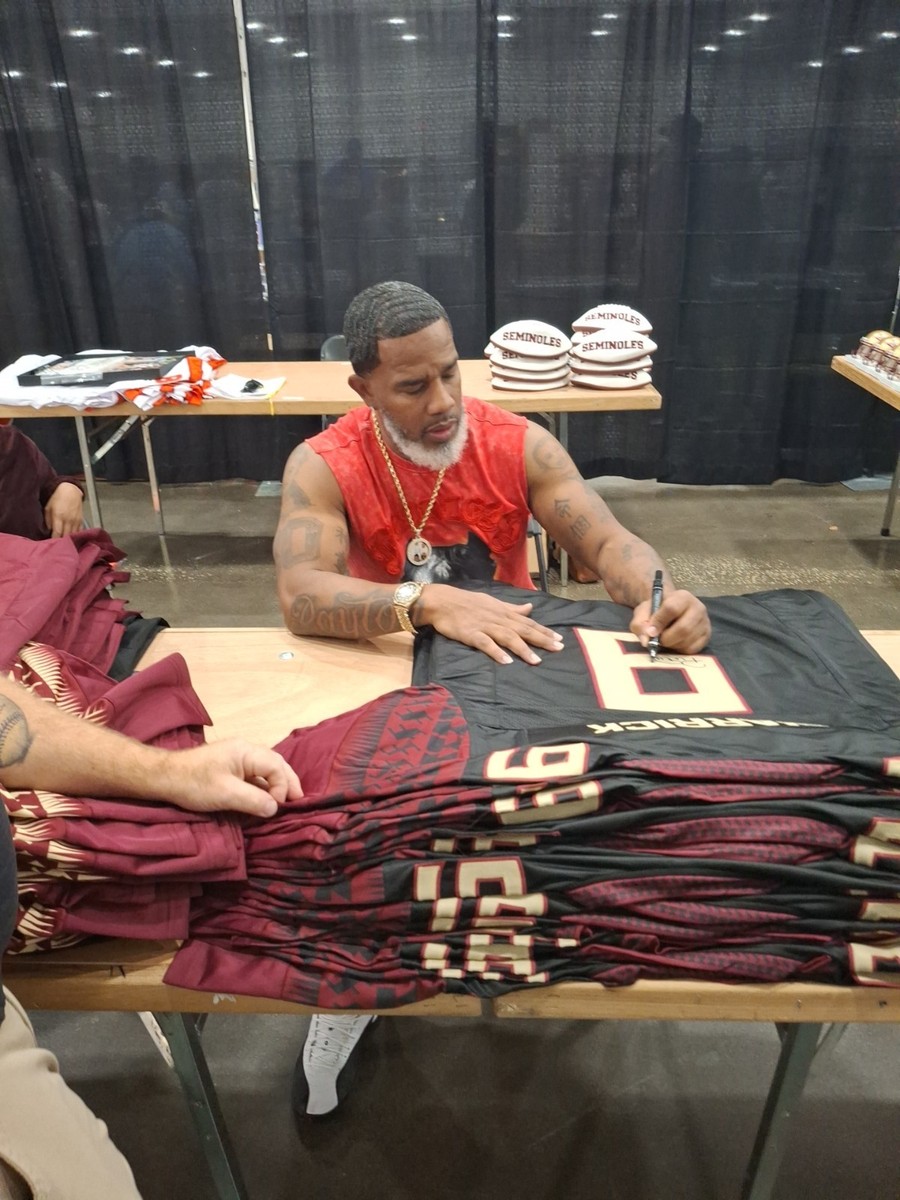 Peter Warrick Florida State Seminoles Signed Jersey XL Autograph