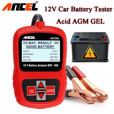 ANCEL BST200 Auto 12V/24V Batterietester KFZ Anlass Ladetest Tester 100-2000CCA