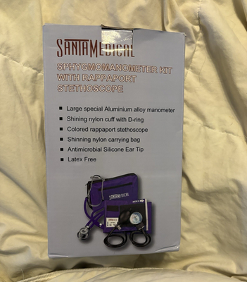 #ad Santamedical Analog BP Cuff Kit w Rappaport Stethoscope CE 0123 Purple $17.33
