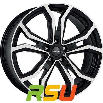 Dezent TV black/polished 7x18'' ET33 LK5 108 ML 65.1 Alufelgen 18 Zoll