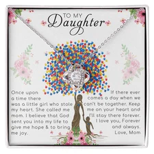 To My Daughter Necklace, love knot necklace, Daughter Gift from mom