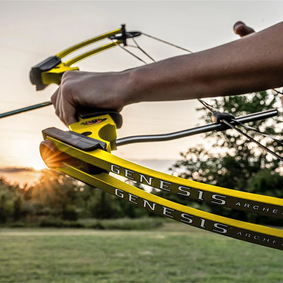 Genesis Original Archery Compound Bow and Arrow Set, Draw Hand-Left, Yellow - Image 4 of 4
