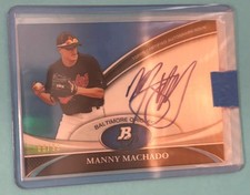 2011 Bowman Platinum - Prospect Autographs Manny Machado RC Blue Refractor/99