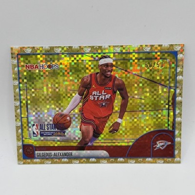 Shai Gilgeous Alexander GOLD Pixel 50 /50 LAST ON PRINT 2025-26 Topps NBA HOOPS 