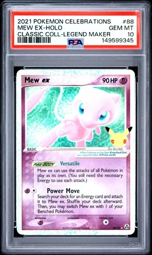 2021 POKEMON CELEBRATIONS CLASSIC COLLECTION #88 MEW EX-HOLO PSA 10