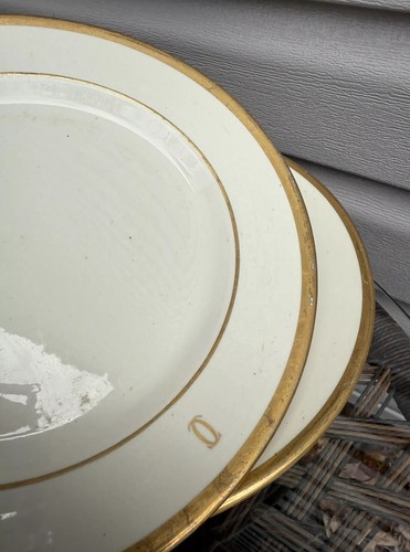 Mayer China Co Beaver Falls PA Gold Trim Dinner Plates Restaurantware Set Of 4 - Picture 5 of 11