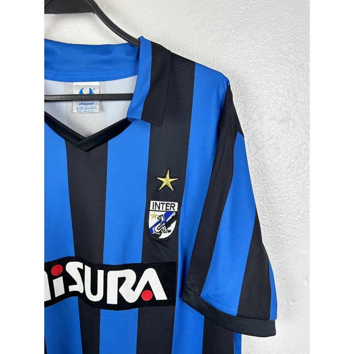 Vintage Uhlsport Inter Milan 1988/89 Home Kit Soccer Replica