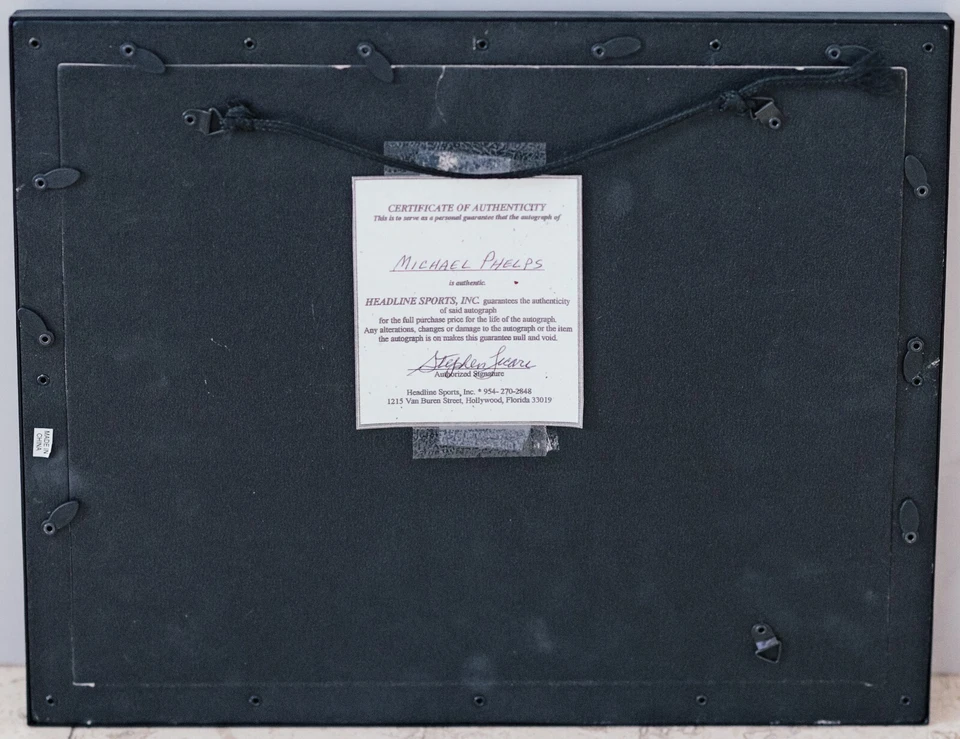 Michael Phelps Autografiado Autenticado Color Foto Firma Impresión Mariposa Foto 2 de 2