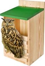 Owl House Owl Box with Bird Stand Design, Owl Nesting Box, Barn, Screech Houses