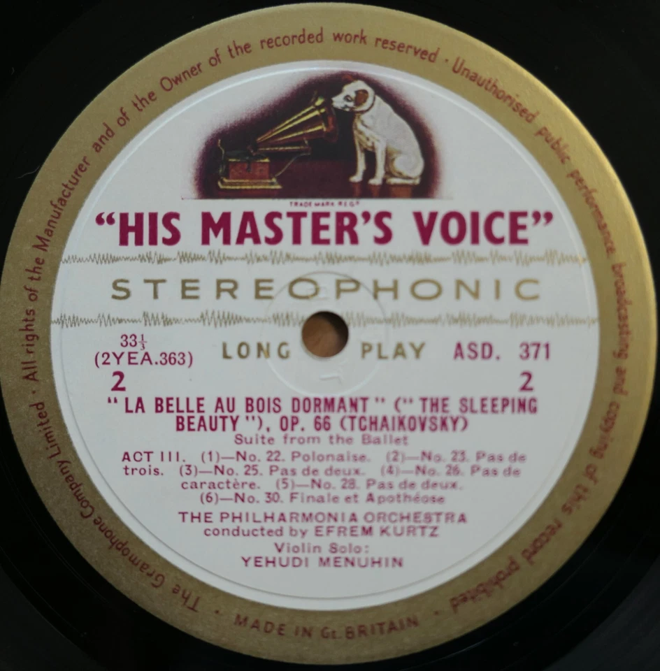 ASD 371 ED1 Tchaikovsky Sleeping Beauty Efrem Kurtz HMV 1st W/G Stereo NM - Image 2 of 4