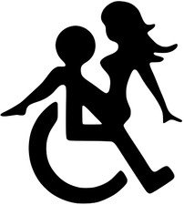 WHEELCHAIR SEX,DISABLED JDM,adesivo/decalcomania finestra auto/furgone divertente