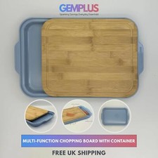 GEM+ | Premium Natural Bamboo Chopping Board with Storage Container