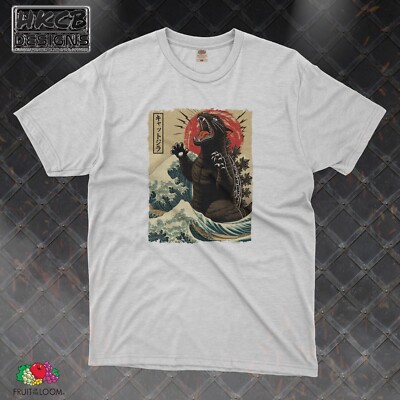 Cat-zilla T-shirt, tee's, cat mum, birthday, cat lover, traditional Japanese