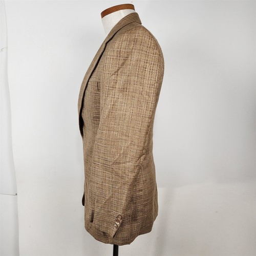 Ropa Centinela Vintage Marrón 2 Botones Hombre Traje Abrigo Chaqueta Deportiva Blazer 37R - Imagen 3 de 8