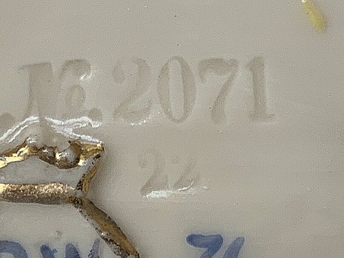 Jarrón figurativo antiguo hecho de porcelana. Nueva York y Rudolstadt. - Imagen 8 de 12