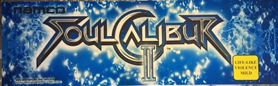 Soul Calibur II (2) Arcade Marquee 26'' x 8''