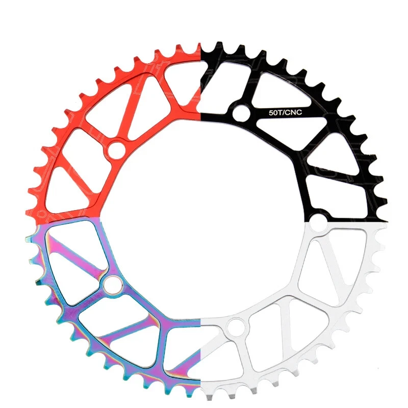 Juego de bielas de bicicleta manivela de punta cuadrada 170 mm para bicicleta plegable 130 Bcd 46-58T plato Foto 3 de 4