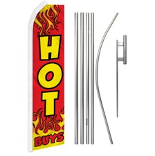 Hot Buys Advertising Swooper Feather Flutter Flag Pole Kit Promotional