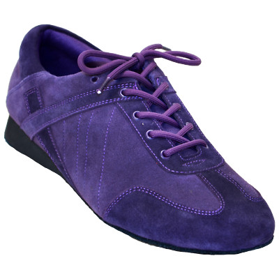 Ultimate Hybrid Dance Shoe - Purple Suede (West Coast Swing, Line Dance, Salsa,