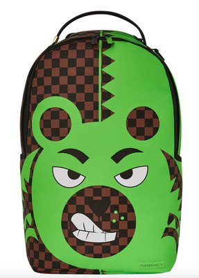 SPRAYGROUND GREEN MONEY BEAR  SPLIT  DLXSV BACKPACK B6730