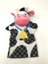 Melissa  Doug Farm  Friends Cow Hand Puppet Super Soft Cloth Great Condition