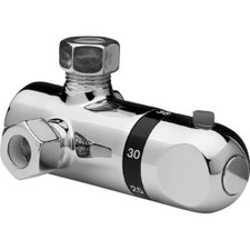 MISCELATORE TERMOSTATICO SOTTOBOILER ESTERNO DA 1/2" DOCCIA OTTONE CROMATO