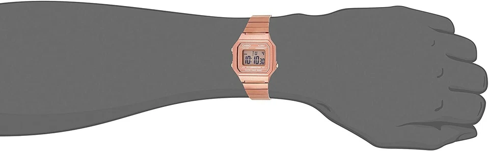 CASIO B650WC-5ADF OROLOGIO UOMO DONNA UNISEX ROSE' ACCIAIO DIGITALE SOTTOCOSTO - Immagine 3 di 4
