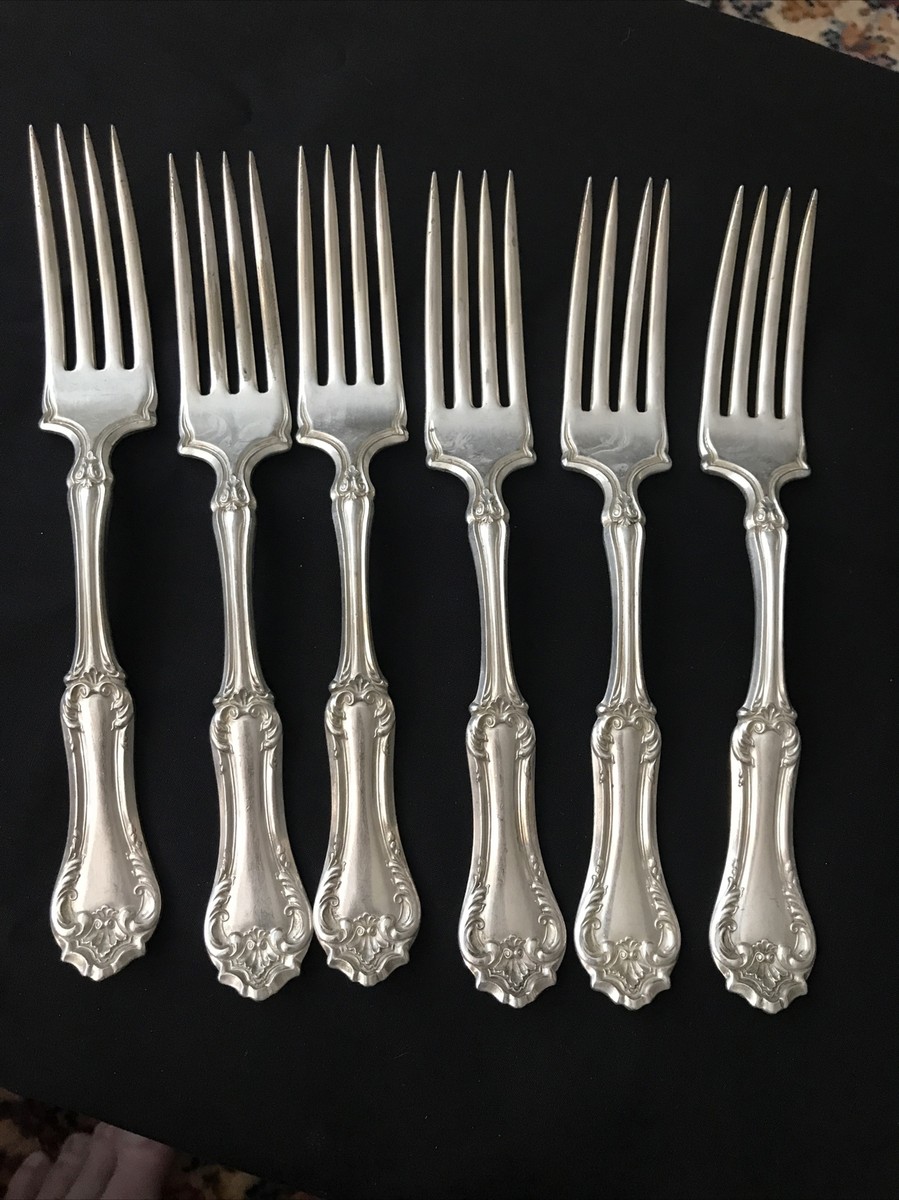 WM A Rogers Suffolk SXR Silverplate Dinner Forks Pattern 1913 Set