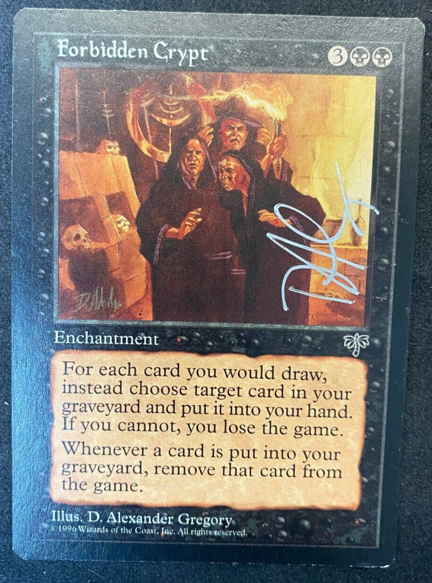 Forbidden Crypt - MTG - Mirage - Signed by D Alexander Gregory | eBay