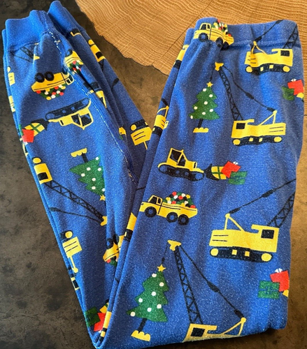 HANNA ANDERSSON CONSTRUCTION DUMP TRUCK CHRISTMAS PAJAMA PANTS SZ 6 7 EU 120