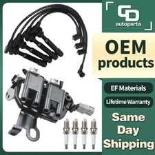 UF419 Ignition Coil +4 Spark Plug + Wire for Hyundai Elantra Kia Soul 03-12 2.0L