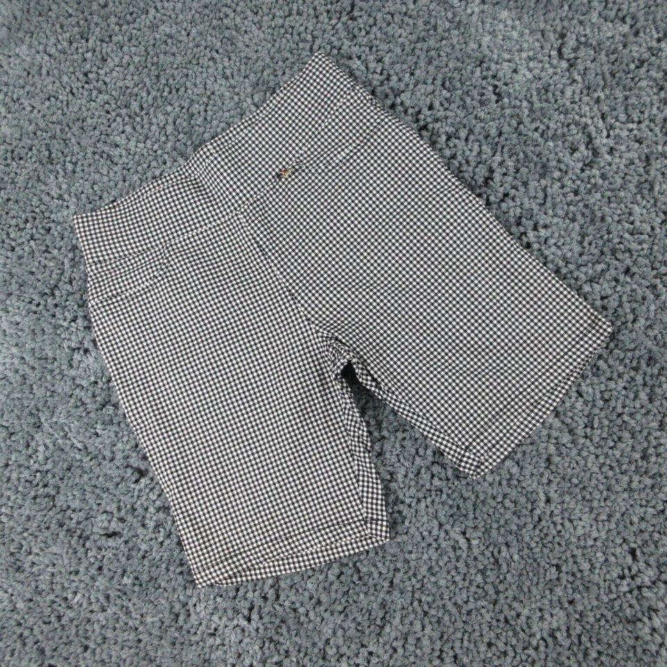 Shorts feminino Tommy Hilfiger 10 preto branco xadrez Gingham 30x8,5* - Imagem 2 de 4