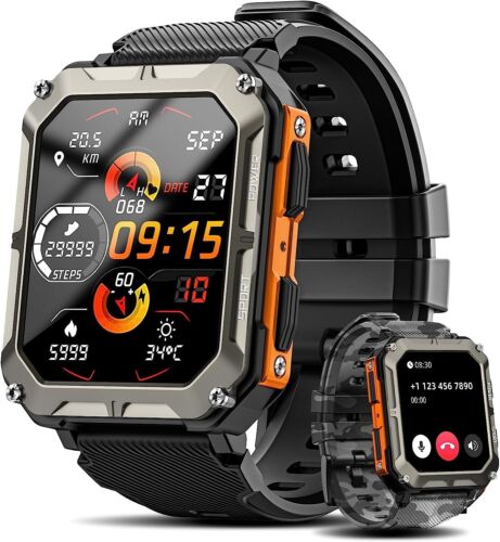 Blackview Military Smart Watch(Answer/Make Call) Rugged Tactical Fitness Tracker - Picture 1 of 12