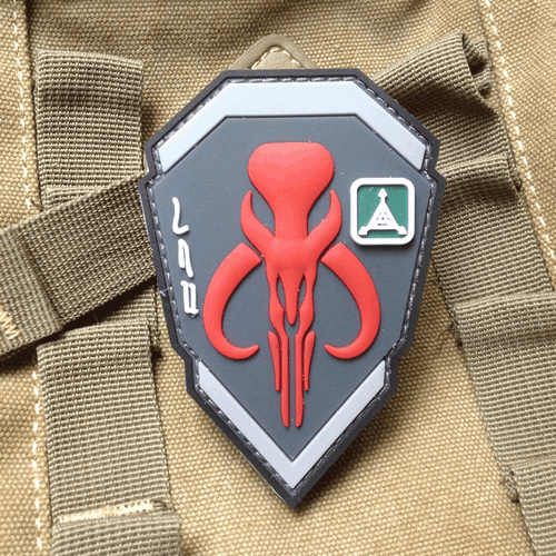 STAR WARS BOBA FETT MANDALORIAN BANTHA SKULL 3D TACTICAL PVC RUBBER PATCH - Picture 1 of 5